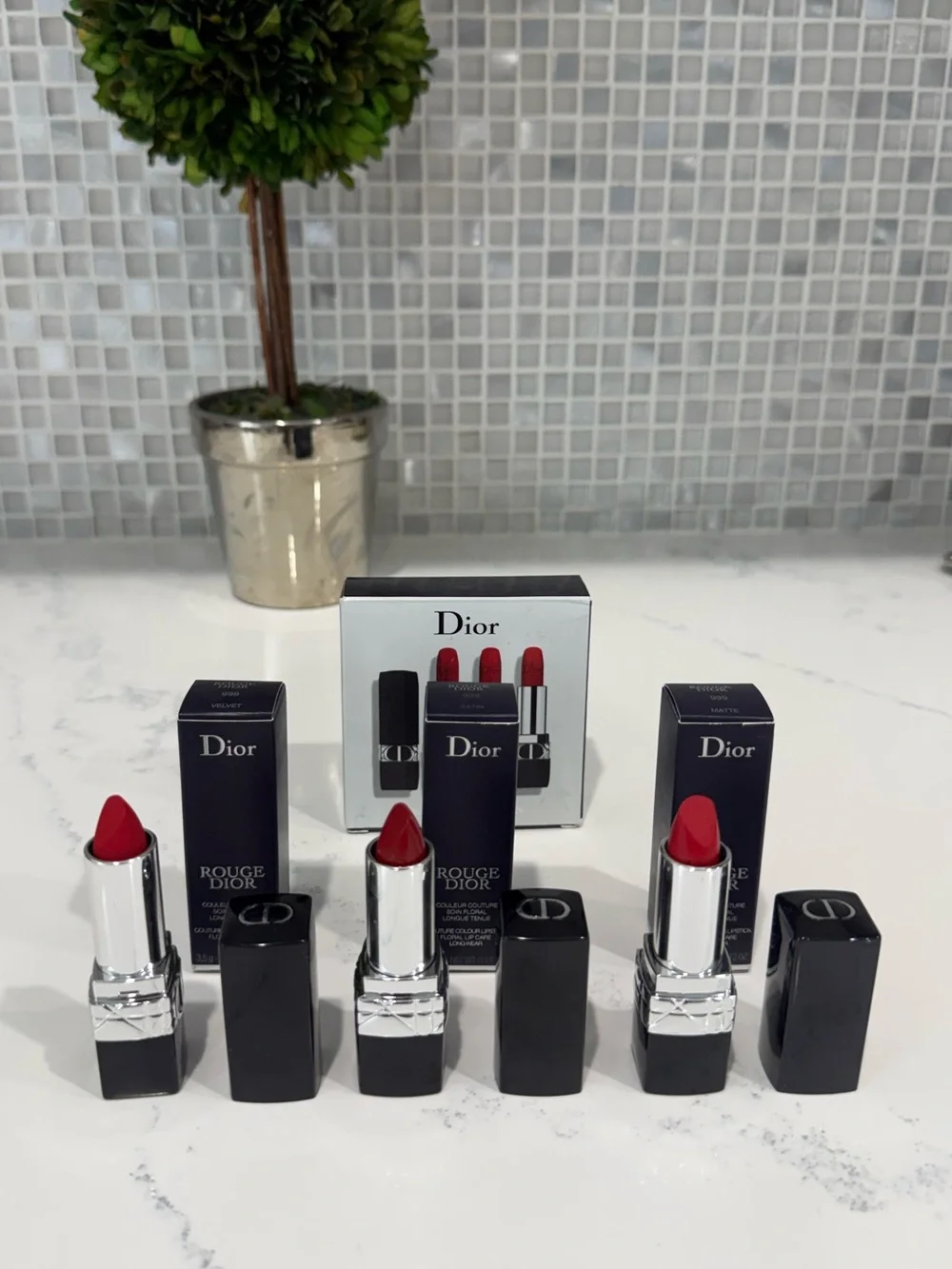 Dior NEW Trio Rouge Dior (Set of 3)